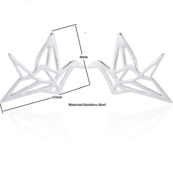 Stainless Steel Stud Earrings - Picture 2 of 5